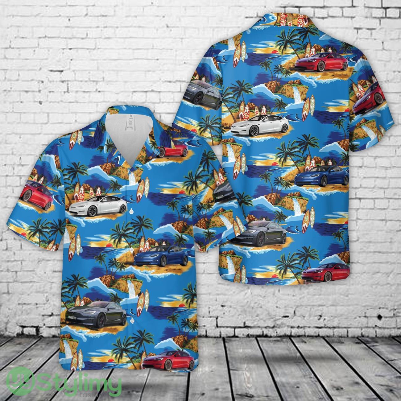 Tesla model S plaid 3D Hawaiian Shirt short sleeve Men And Women Shirt 2 Tesla model S plaid 3D Hawaiian Shirt short sleeve Men And Women Shirt Product Photo 1