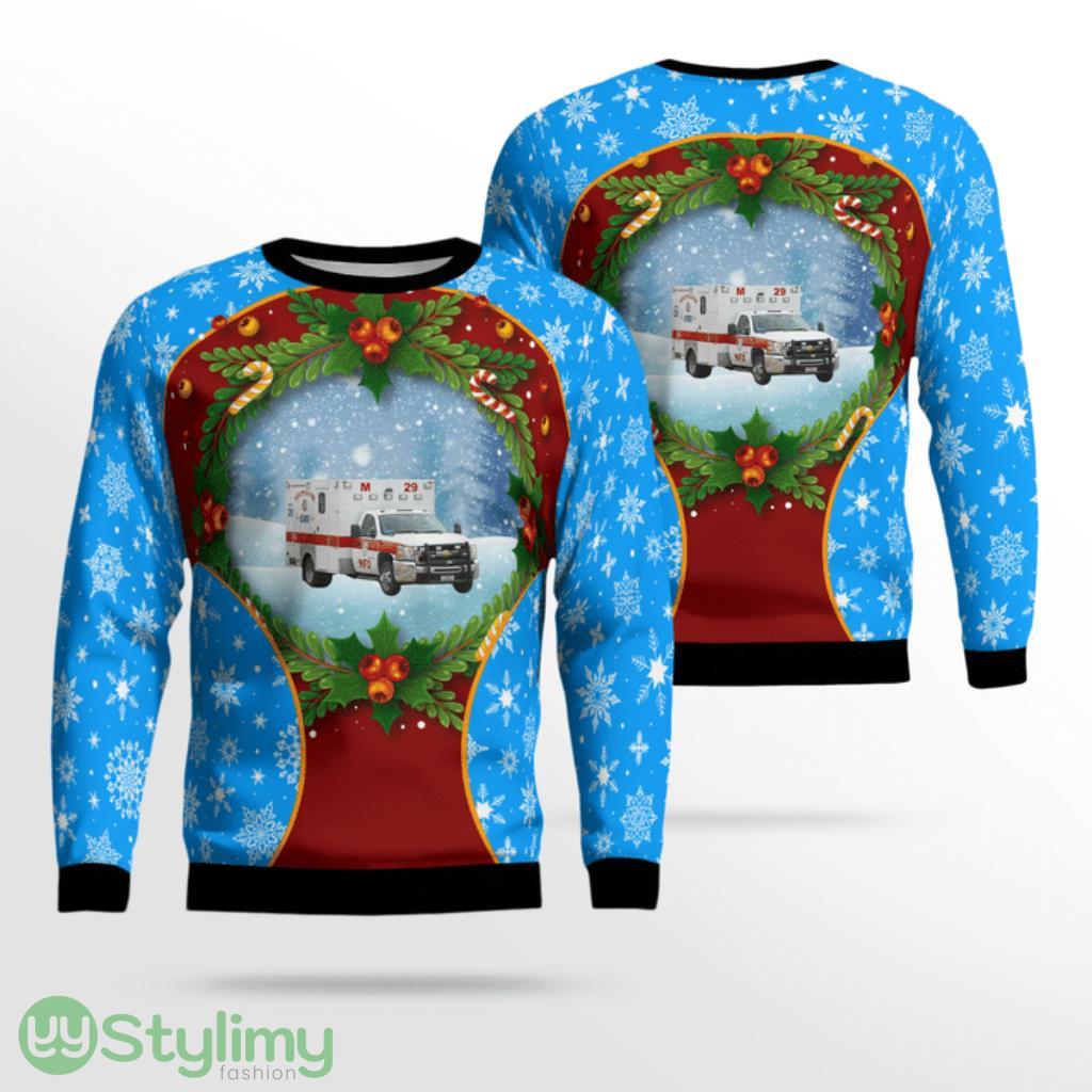 Texas Houston Fire Department Ems Ambulance Ugly Christmas Sweater 3 Texas Houston Fire Department Ems Ambulance Ugly Christmas Sweater - Hothot 201121 Product Photo 1