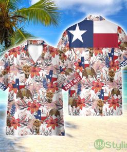 Texas Longhorn Bluebonnet And Armadillo 3D Printed Beach Shirt Men Women Hawaiian Shirt Product Photo 1