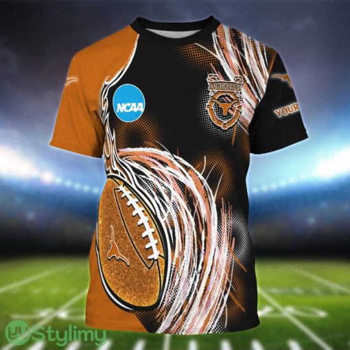 Texas Longhorns Personalized Name Sport 3D T-Shirt