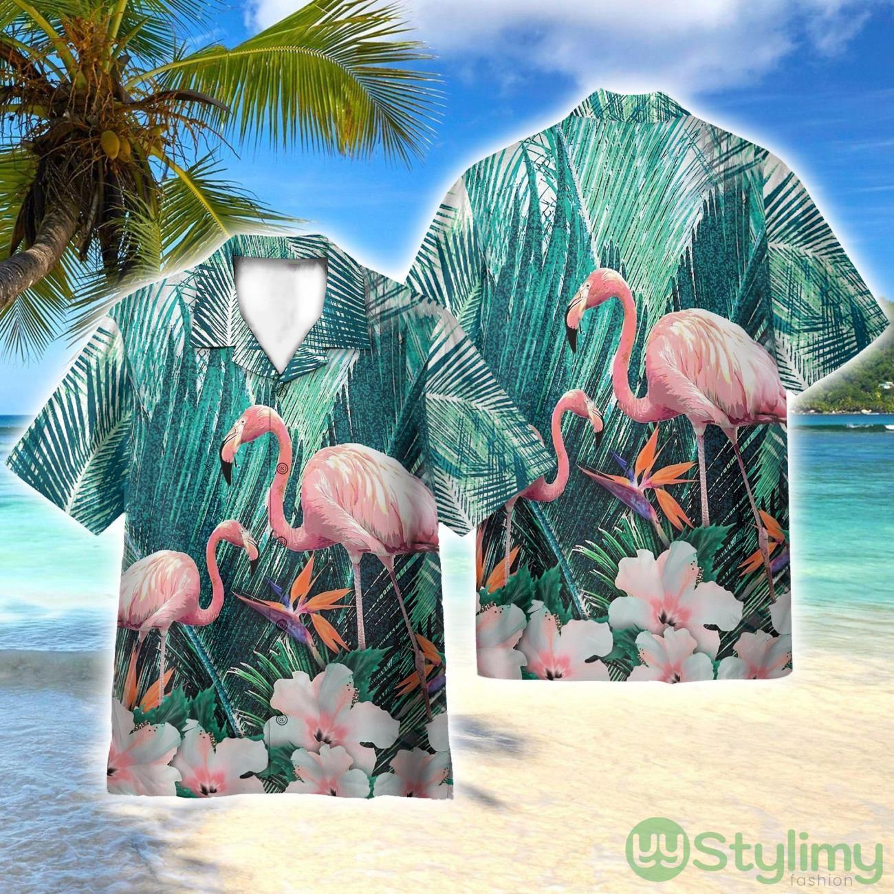 The Beauty Of Flamingo On Floral 3D Printed Beach Shirt Men Women Hawaiian Shirt 2 The Beauty Of Flamingo On Floral 3D Printed Beach Shirt Men Women Hawaiian Shirt Product Photo 1