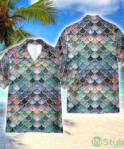 The Most Blue Sparkle Mermaid Tail Ocean Cosplay Costume 3D Printed Beach Shirt Men Women Hawaiian Shirt Product Photo 1
