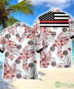 The Red Line Flag Firefighter 3D Printed Beach Shirt Men Women Hawaiian Shirt Product Photo 1