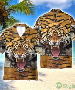 Tiger Roar 3D Printed Beach Shirt Men Women Hawaiian Shirt Product Photo 1