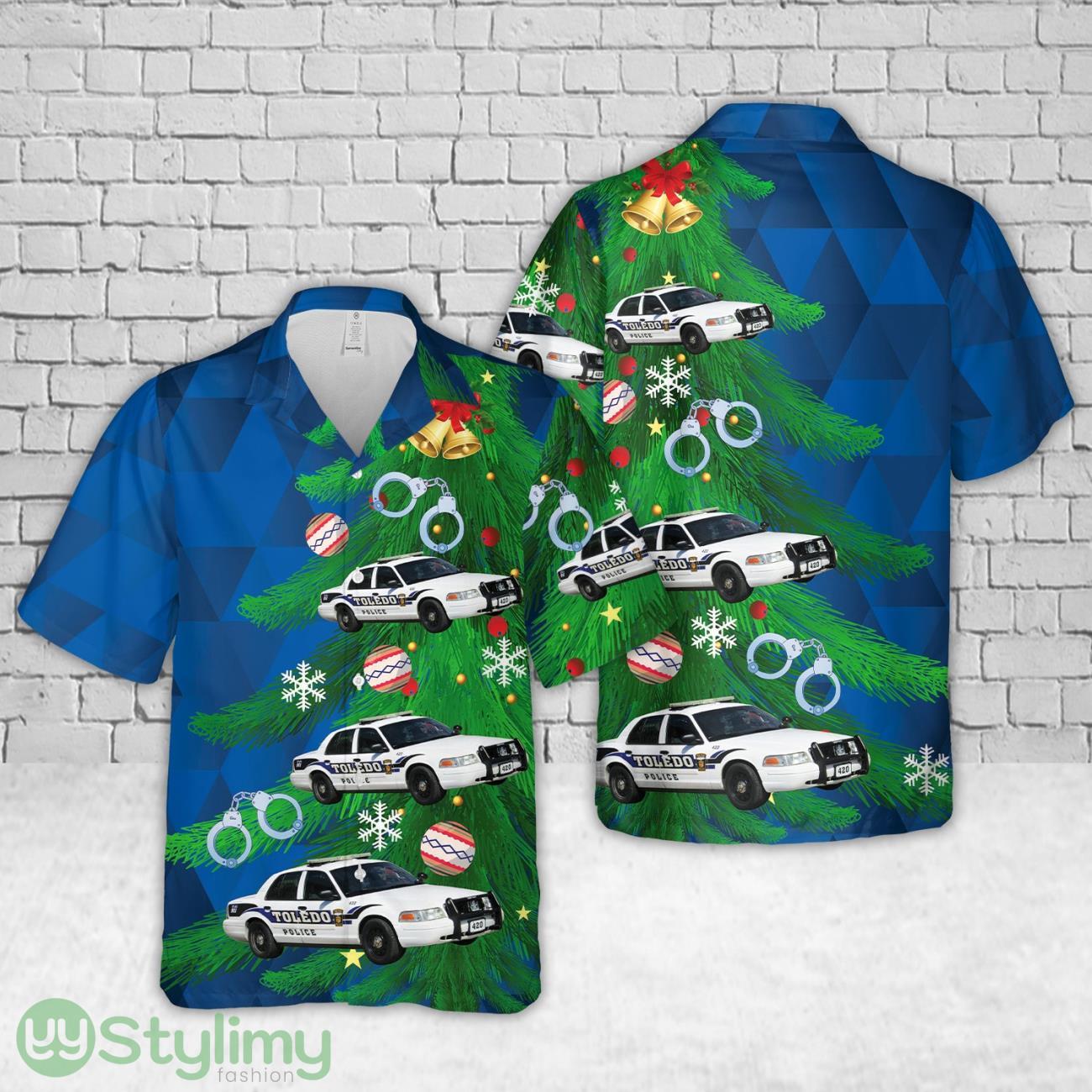 Toledo, Ohio Police Department Ford Crown Victoria unit Christmas 3D Hawaiian Shirt short sleeve Men And Women Shirt 2 Toledo, Ohio Police Department Ford Crown Victoria unit Christmas 3D Hawaiian Shirt short sleeve Men And Women Shirt Product Photo 1