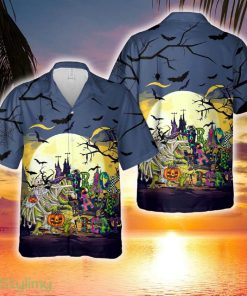 Trick Rawr Treat Happy Halloween Hawaiian Shirt - Trick Rawr Treat Happy Halloween Hawaiian Shirt