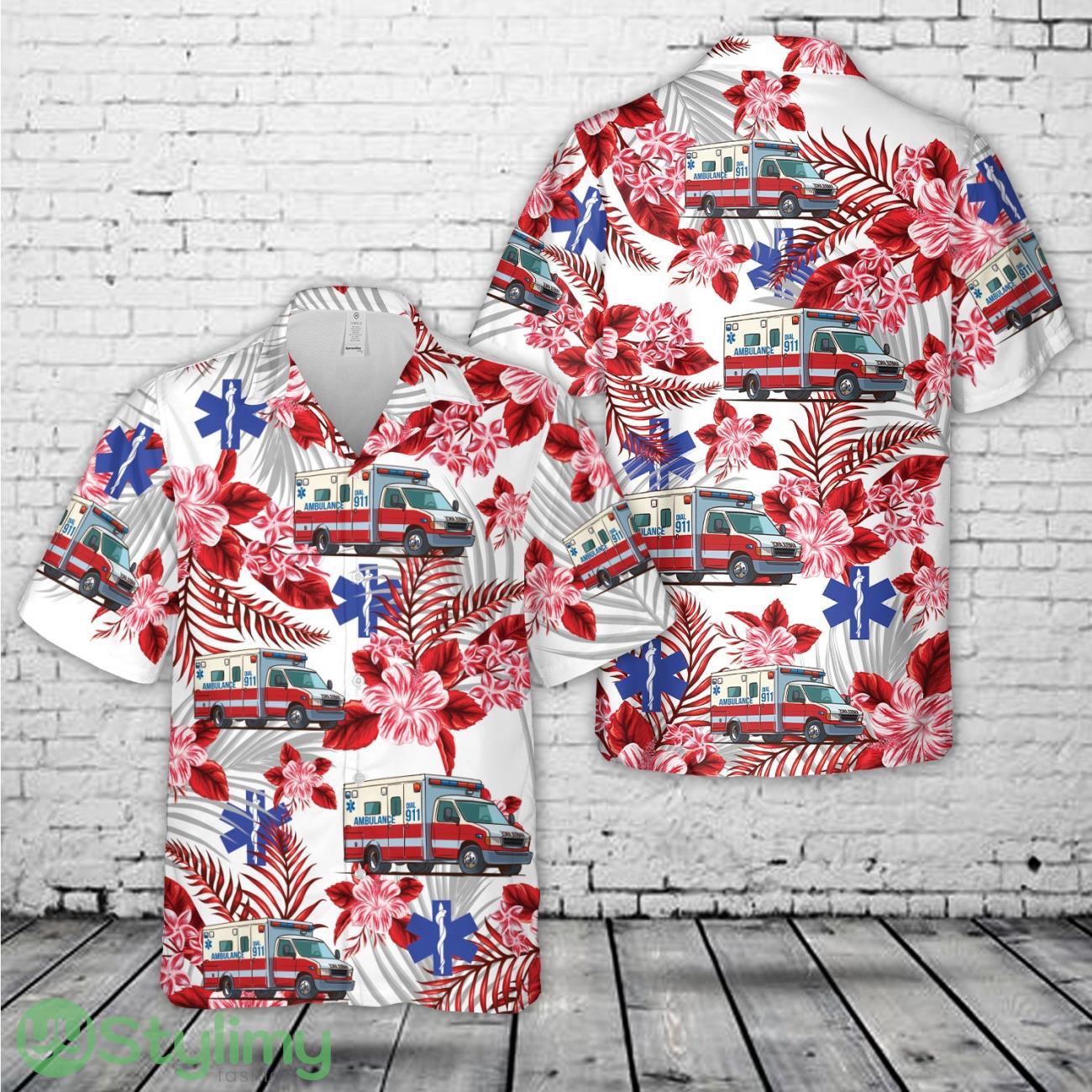 Tropical Ambulance 3D Hawaiian Shirt short sleeve Men And Women Shirt 2 Tropical Ambulance 3D Hawaiian Shirt short sleeve Men And Women Shirt Product Photo 1