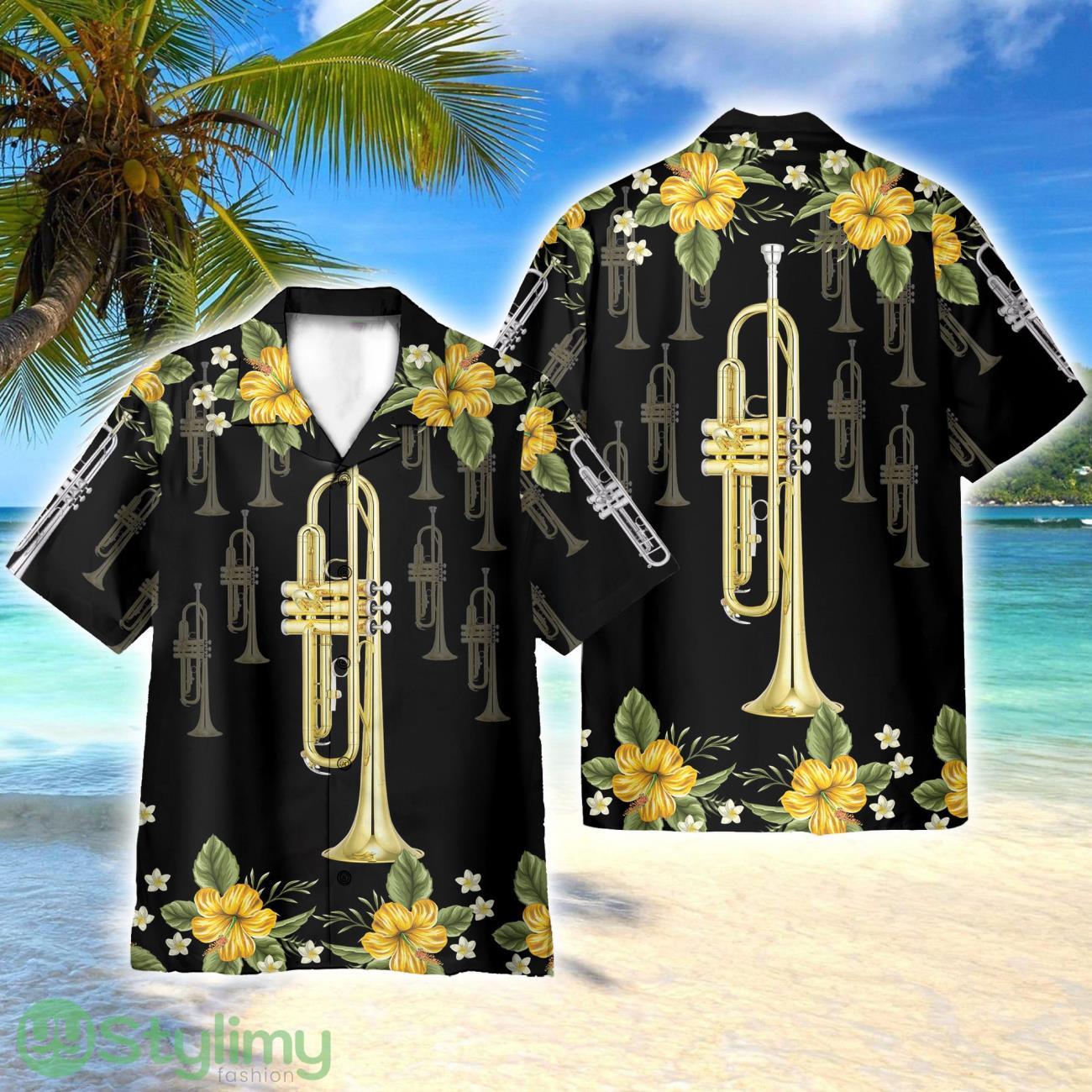 Trumpet Funny Button's Up Shirts 3D Hawaiian Shirt All Over Printed 2 trumpet funny buttons up shirts 3d hawaiian shirt all over printed