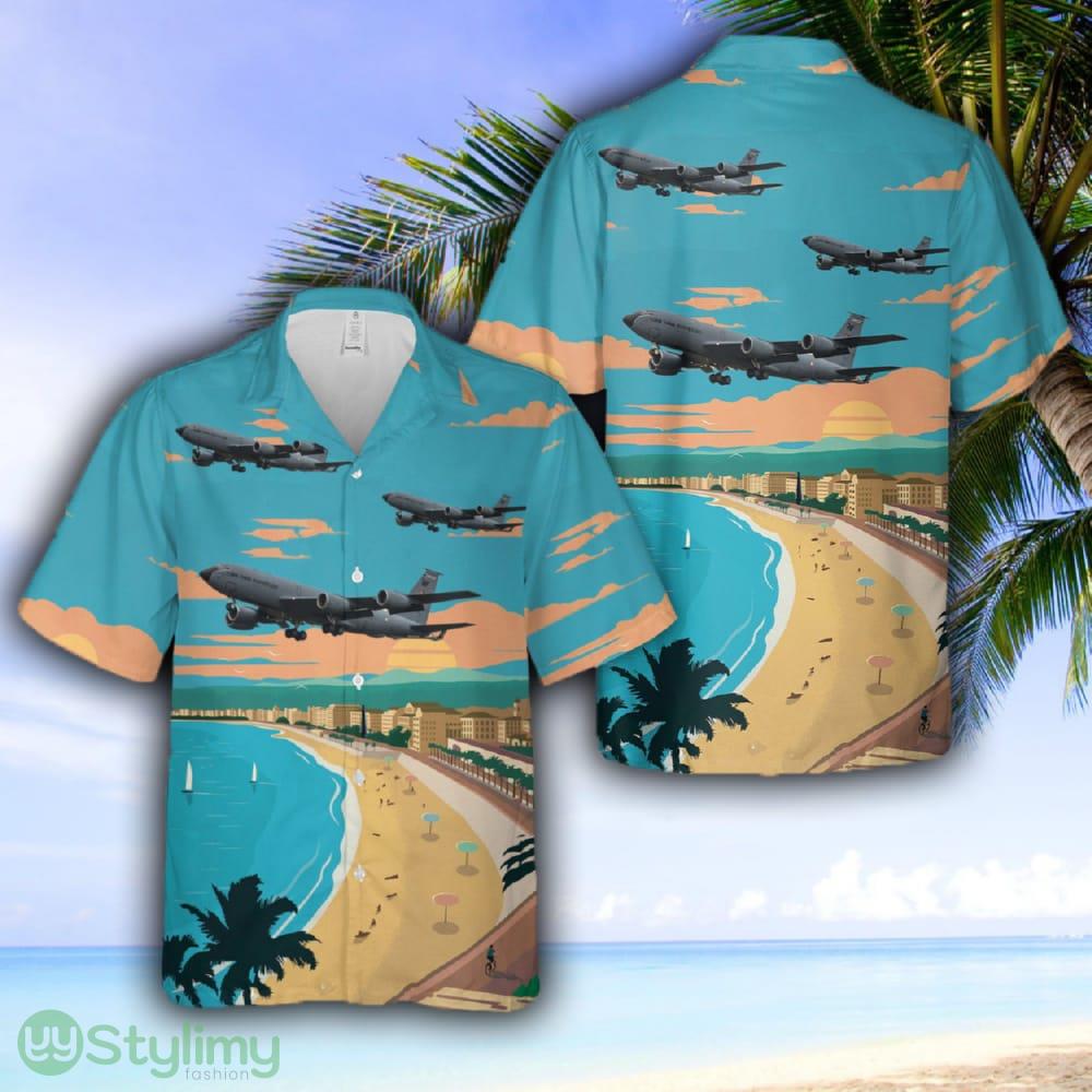 Turkish Air Force Boeing KC-135R Stratotanker (code 57-2609) Hawaiian Shirt 2 Turkish Air Force Boeing KC-135R Stratotanker (code 57-2609) Hawaiian Shirt - Turkish Air Force Boeing KC-135R Stratotanker (code 57-2609) Hawaiian Shirt