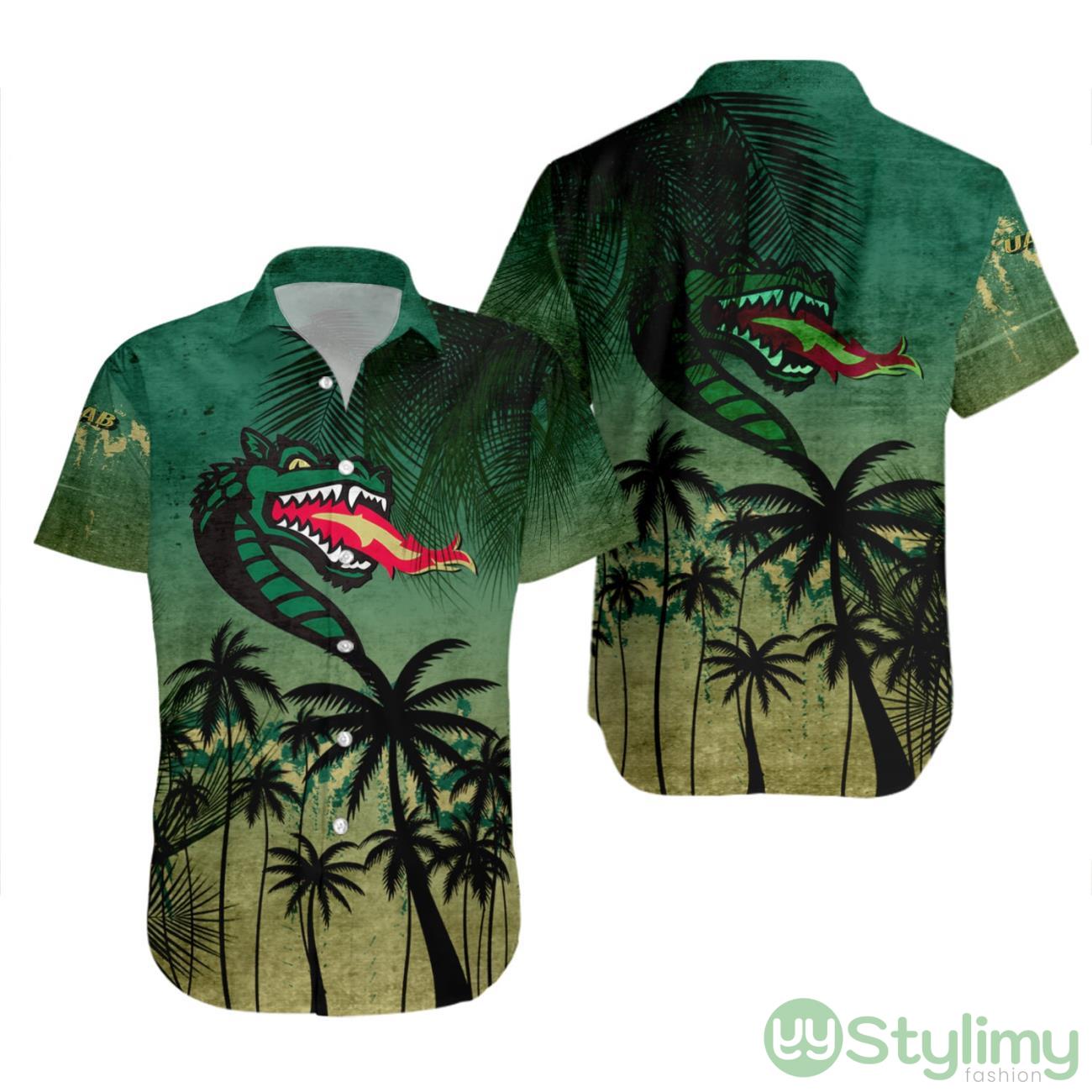 UAB Blazers NCAA Tropical Grunge Pattern Hawaii Shirt For Big Fans 2 UAB Blazers NCAA Tropical Grunge Pattern Hawaii Shirt For Big Fans Product Photo 2