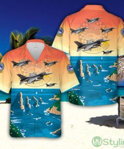 US Air Force 93rd Fighter Squadron F-16C Fighting Falcon Hawaiian Shirt New Style Hawaii Shirt Product Photo 1