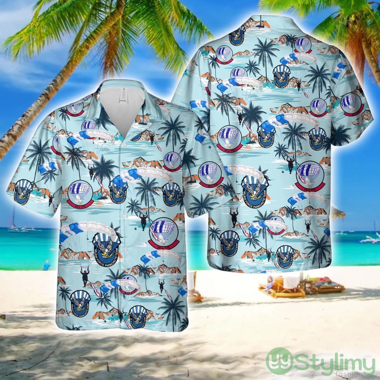 US Air Force 98th Flying Training Squadron Parachute Team - Wings of Blue Hawaiian Shirt New Style Hawaii Shirt 2 US Air Force 98th Flying Training Squadron Parachute Team - Wings of Blue Hawaiian Shirt New Style Hawaii Shirt Product Photo 1