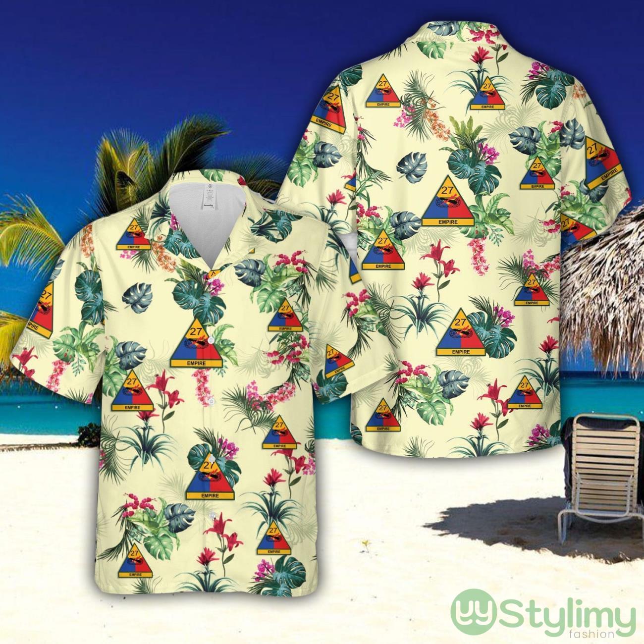 US Army 27th Armored Division (27th AD) Hawaiian Shirt New Style Hawaii Shirt 2 US Army 27th Armored Division (27th AD) Hawaiian Shirt New Style Hawaii Shirt Product Photo 1