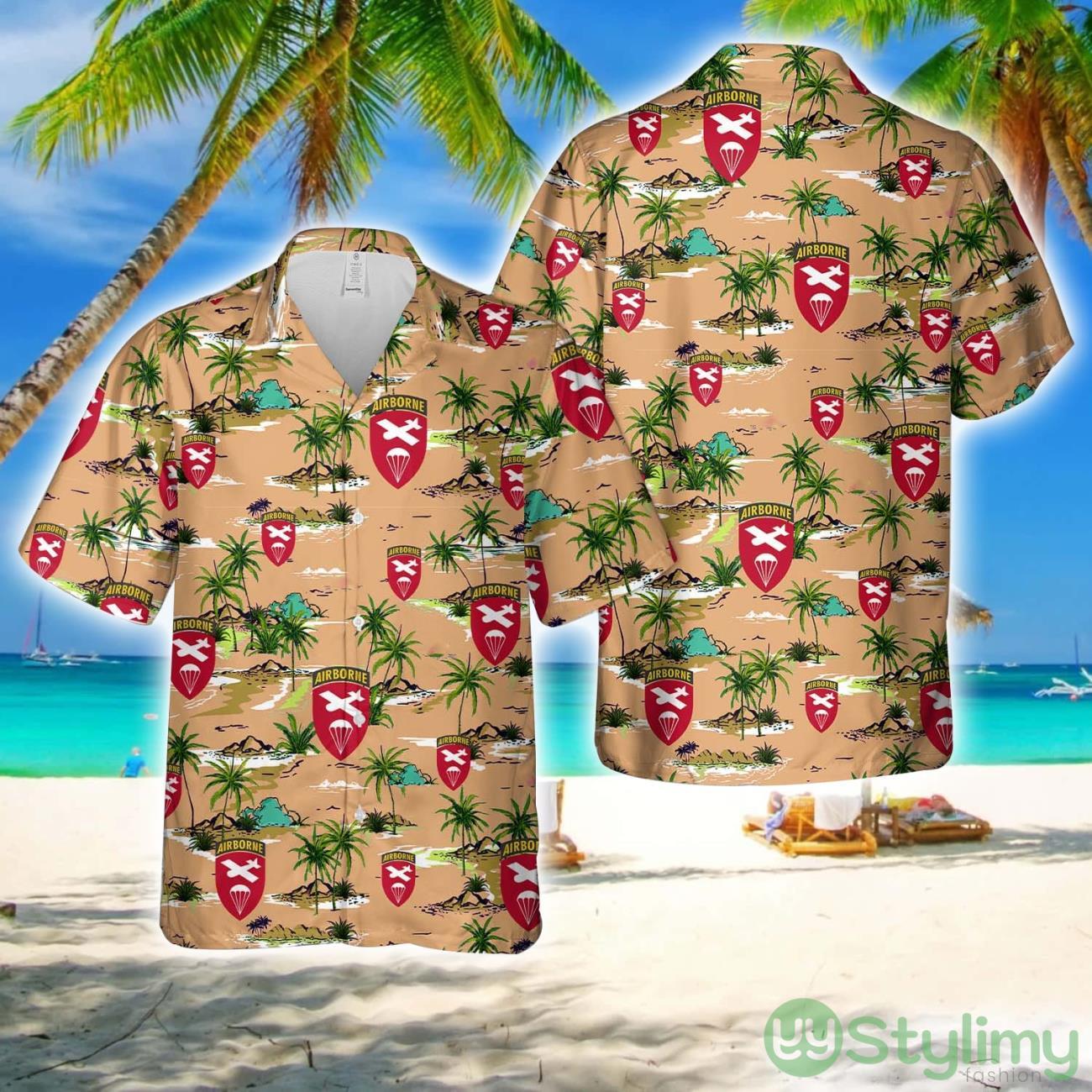 U.S. Army Airborne Command Shoulder Sleeve Insignia (from 1943 - 1959) Hawaiian Shirt New Style Hawaii Shirt 2 U.S. Army Airborne Command Shoulder Sleeve Insignia (from 1943 - 1959) Hawaiian Shirt New Style Hawaii Shirt Product Photo 1