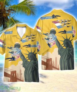 US Blue Angels & Thunderbirds 4th July Idependence Day 3D Hawaiian Shirt All Over Printed Product Photo 1