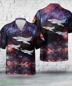 U.S. Navy Douglas A-4 Skyhawk of Attack Squadron 15 (VA-15) Valions, 4th Of July Hawaiian Shirt 3D All Over Printed Summer Shirt Product Photo 1