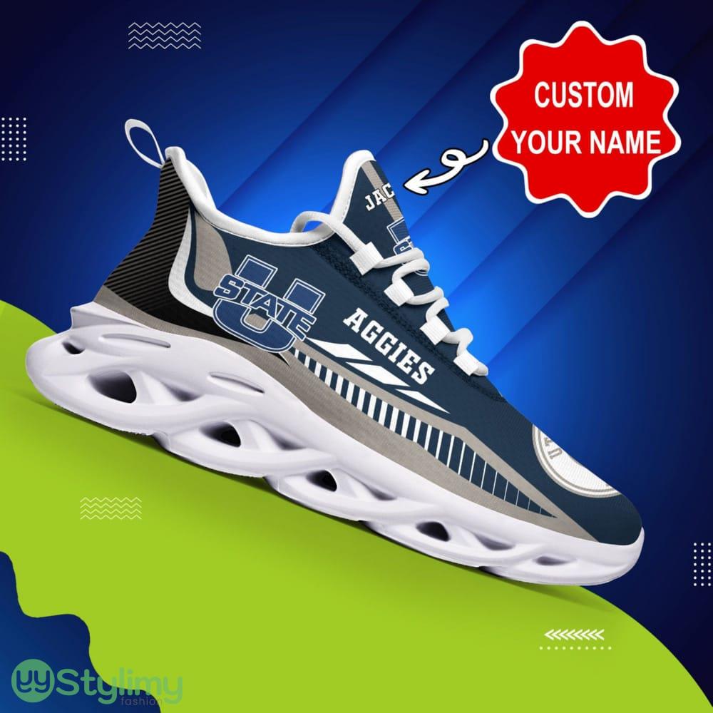 Utah State Aggies Logo Stripe Line Pattern Custom Name 3D Max Soul Sneaker Shoes 3 Utah State Aggies Logo Stripe Line Pattern Custom Name 3D Max Soul Sneaker Shoes - Utah State Aggies Logo Stripe Line Pattern Custom Name 3D Max Soul Sneaker Shoes_3