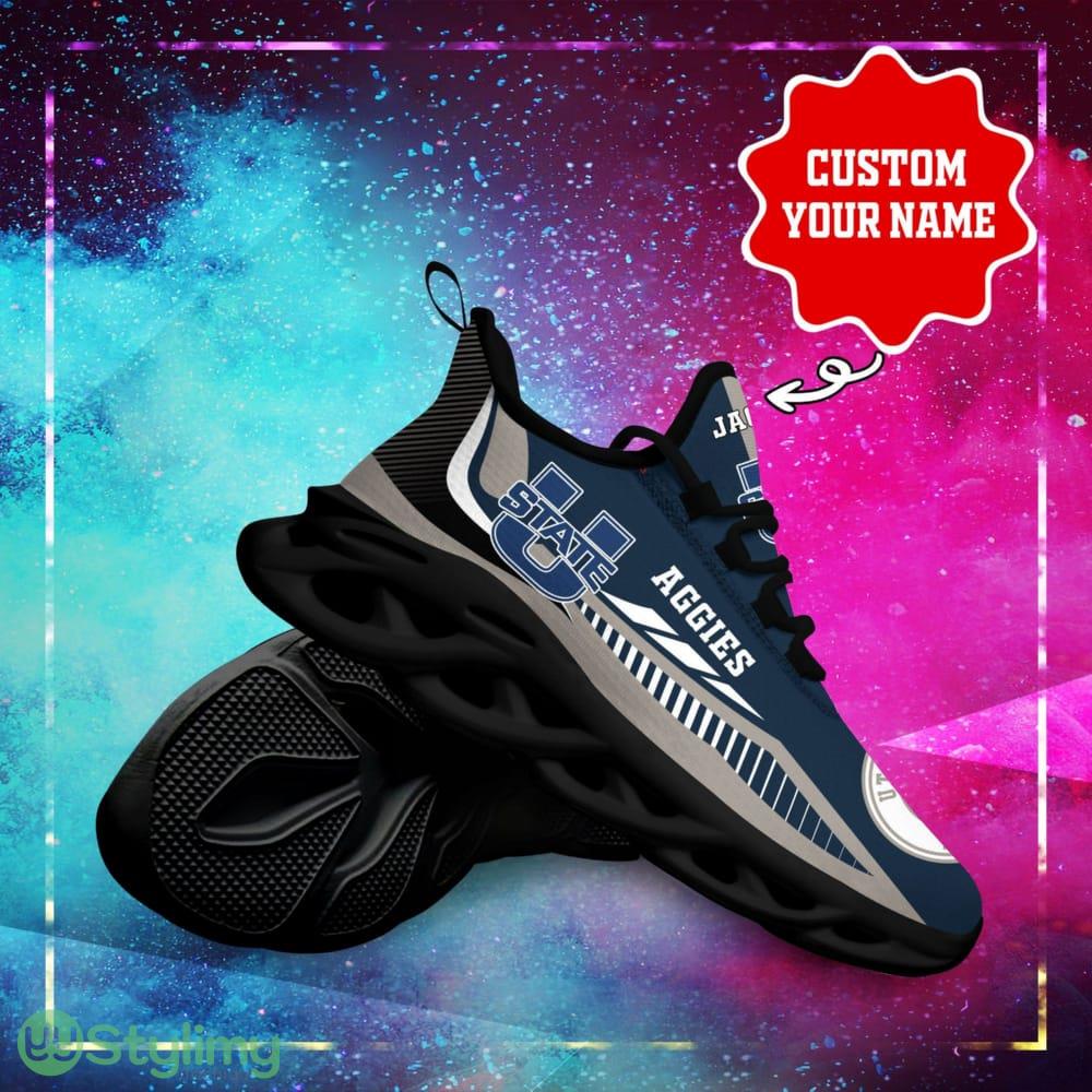 Utah State Aggies Logo Stripe Line Pattern Custom Name 3D Max Soul Sneaker Shoes 4 Utah State Aggies Logo Stripe Line Pattern Custom Name 3D Max Soul Sneaker Shoes - Utah State Aggies Logo Stripe Line Pattern Custom Name 3D Max Soul Sneaker Shoes_4