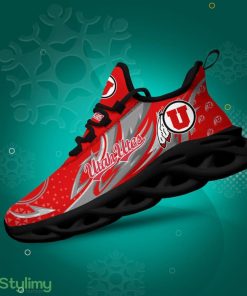 Utah Utes Logo Triangle Pattern Custom Name 3D Max Soul Sneaker Shoes - Utah Utes Logo Triangle Pattern Custom Name 3D Max Soul Sneaker Shoes_1