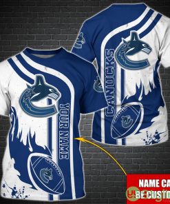 Vancouver Canucks NHL Custom Name Special T-Shirt For Fans Product Photo 1