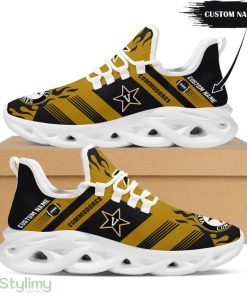 Vanderbilt Commodores Logo Custom Name Pattern 3D Max Soul Sneaker Shoes In Black And Yellow - Vanderbilt Commodores Logo Custom Name Pattern 3D Max Soul Sneaker Shoes In Black And Yellow_1