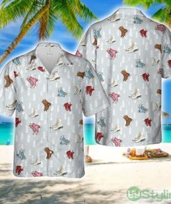 Vintage Christmas ice skates Christmas Hawaiian Shirt New Style Hawaii Shirt Product Photo 1