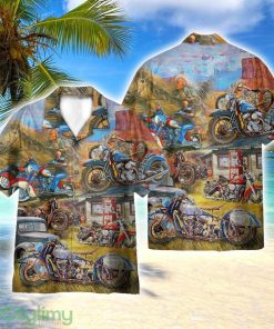Vintage Motorcycle Native American 3D Hawaiian Shirt All Over Printed Product Photo 1