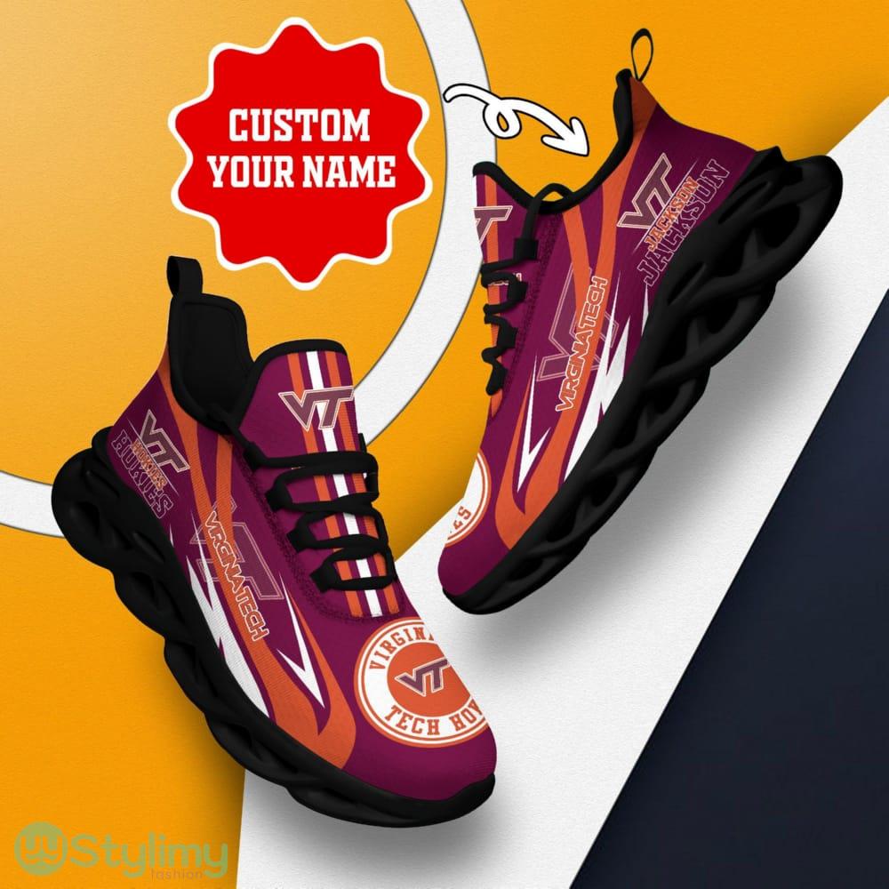 Virginia Tech Hokies Logo Line Pattern Custom Name 3D Max Soul Sneaker Shoes 2 Virginia Tech Hokies Logo Line Pattern Custom Name 3D Max Soul Sneaker Shoes - Virginia Tech Hokies Logo Line Pattern Custom Name 3D Max Soul Sneaker Shoes_2
