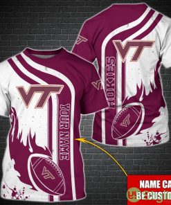Virginia Tech Hokies NCAA1 Custom Name Special T-Shirt For Fans Product Photo 1
