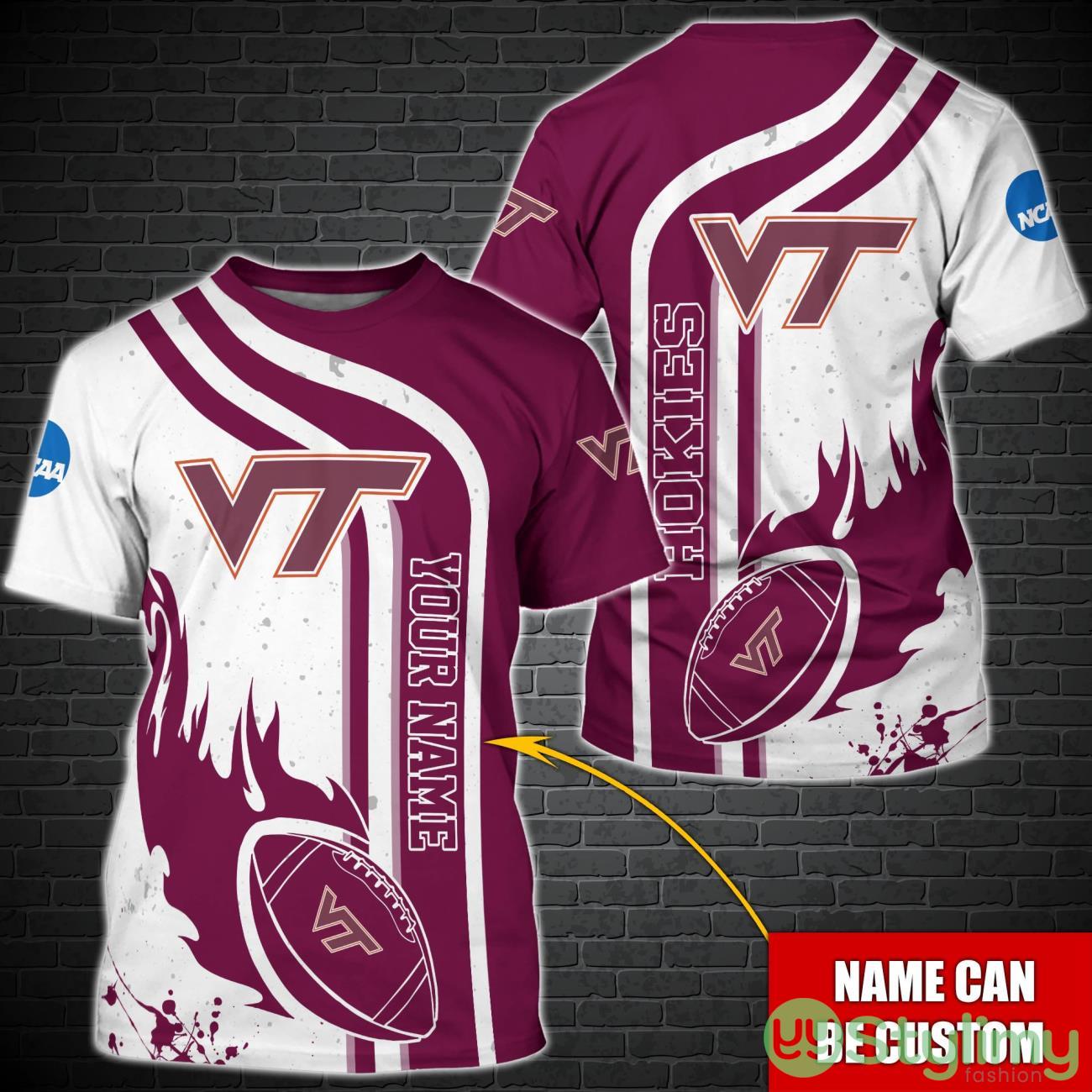 Virginia Tech Hokies NCAA1 Custom Name Special T-Shirt For Fans 2 Virginia Tech Hokies NCAA1 Custom Name Special T-Shirt For Fans Product Photo 1