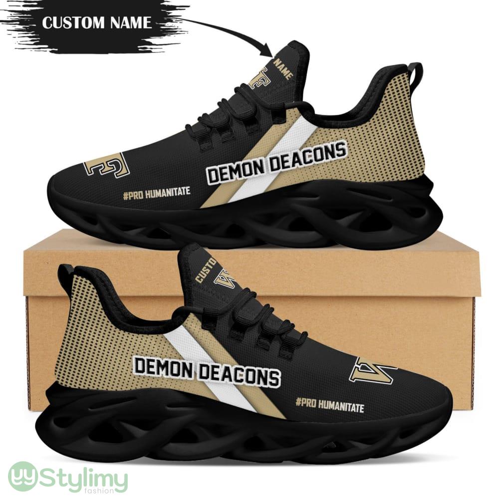 Wake Forest Demon Deacons Logo Custom Name Pattern 3D Max Soul Sneaker Shoes In Brown And Black 4 Wake Forest Demon Deacons Logo Custom Name Pattern 3D Max Soul Sneaker Shoes In Brown And Black - Wake Forest Demon Deacons Logo Custom Name Pattern 3D Max Soul Sneaker Shoes In Brown And Black_4