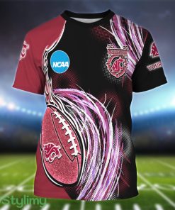 Washington State Cougars Personalized Name Sport 3D T-Shirt Product Photo 1