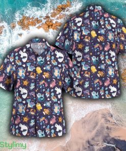 Water Type Pokemon Exotic Brand New AOP Hawaiian Shirt And Short Combo Gift For Fans - Water Type Pokemon Hawaiian Shirt_1