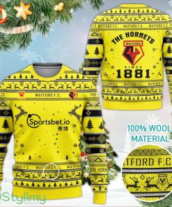 Watford FC The Hornets Since 1881 3D Ugly Sweater Product Photo 1