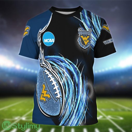 West Virginia Mountaineers Personalized Name Sport 3D T-Shirt