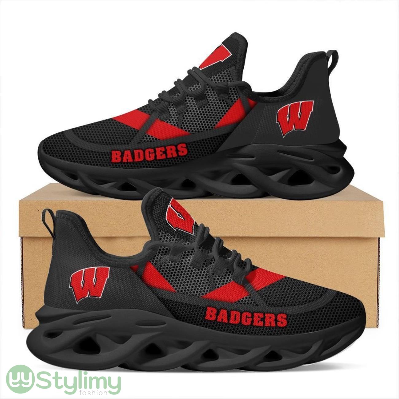 Wisconsin Badgers Max Soul Sneakers Running Sports Shoes 2 Wisconsin Badgers Max Soul Sneakers Running Sports Shoes Product Photo 2