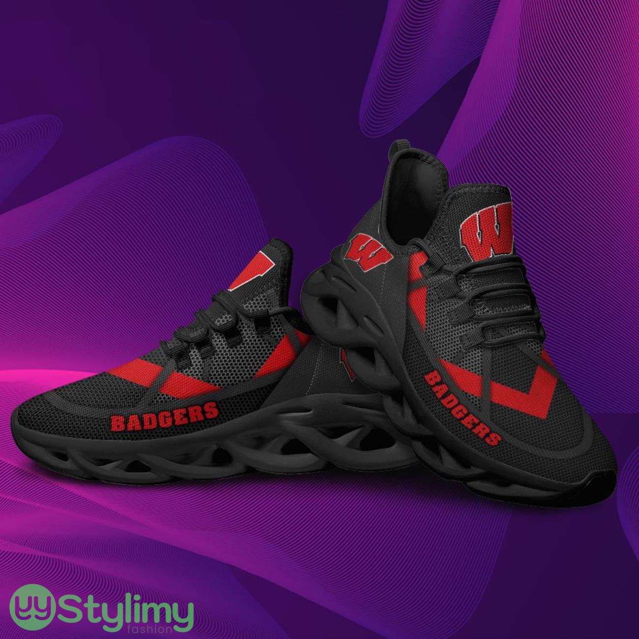 Wisconsin Badgers Max Soul Sneakers Running Sports Shoes 5 Wisconsin Badgers Max Soul Sneakers Running Sports Shoes Product Photo 5