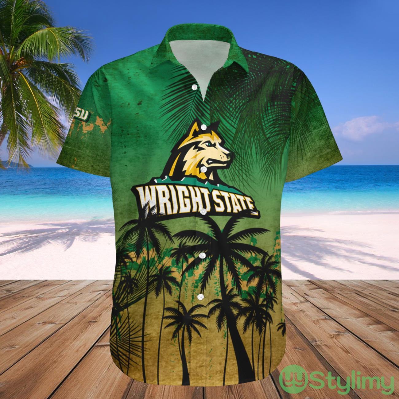 Wright State Raiders NCAA Tropical Grunge Pattern Hawaii Shirt For Big Fans 3 Wright State Raiders NCAA Tropical Grunge Pattern Hawaii Shirt For Big Fans Product Photo 1