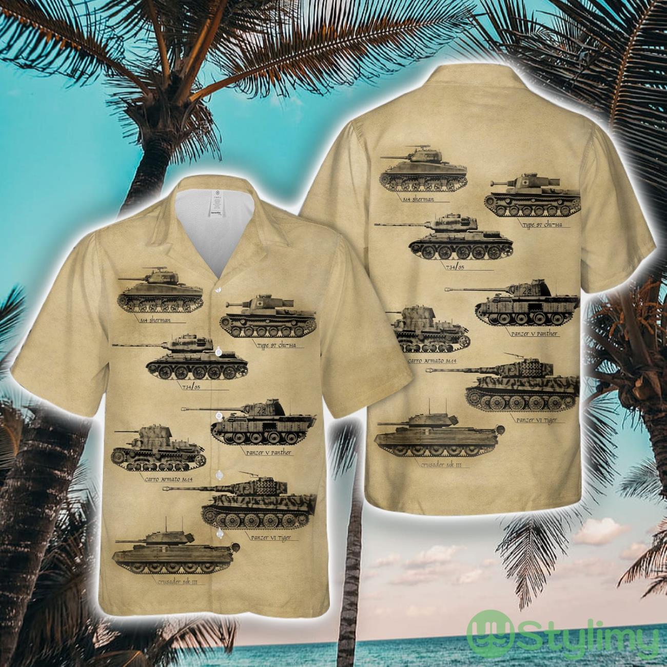 WWII TANKS Hawaiian Shirt New Style Hawaii Shirt 2 WWII TANKS Hawaiian Shirt New Style Hawaii Shirt Product Photo 1
