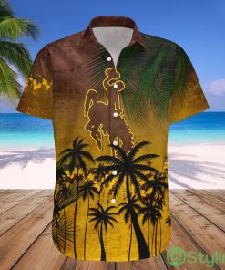 Wyoming Cowboys NCAA Tropical Grunge Pattern Hawaii Shirt For Big Fans Product Photo 1