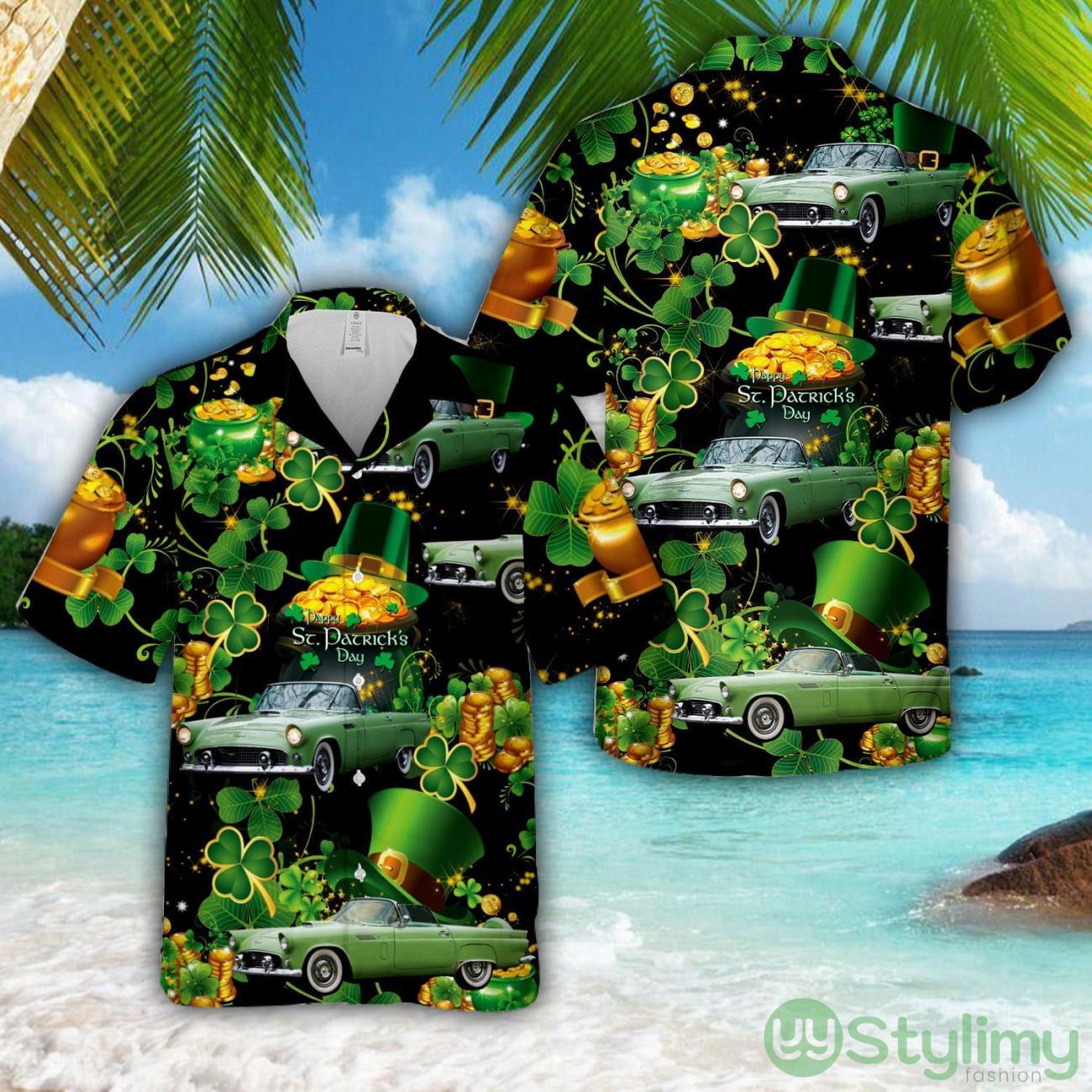 1956 Ford Thunderbird, Patrick's Day Hawaiian Shirt Aloha Holiday Gift For Men Women 2 1956 ford thunderbird patricks day hawaiian shirt aloha holiday gift for men women