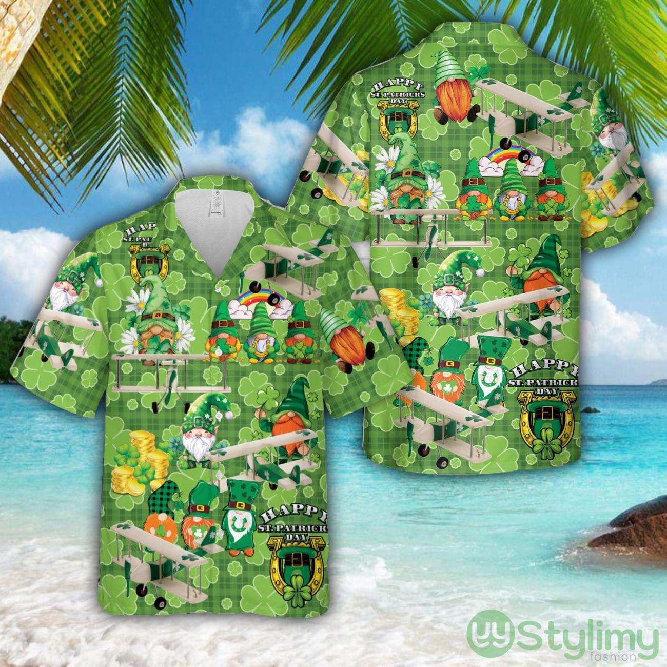 Airplane St. Patrick's Day Hawaiian Shirt Aloha Holiday Gift For Men Women 2 airplane st patricks day hawaiian shirt aloha holiday gift for men women