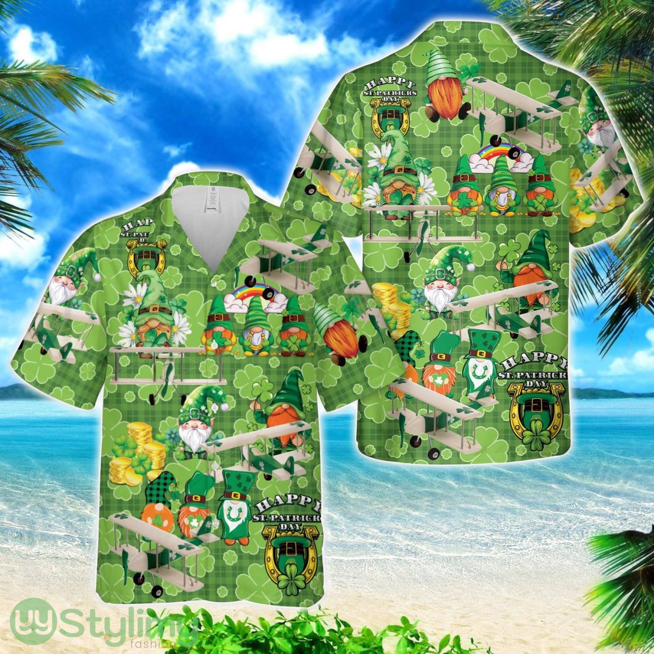 Airplane St. Patrick's Day Hawaiian Shirt 1 airplane st patricks day hawaiian shirt