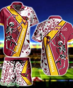 Arizona cardinals skeleton dance 3D Hawaiian Shirt New Summer For Football NFL Fans Product Photo 1