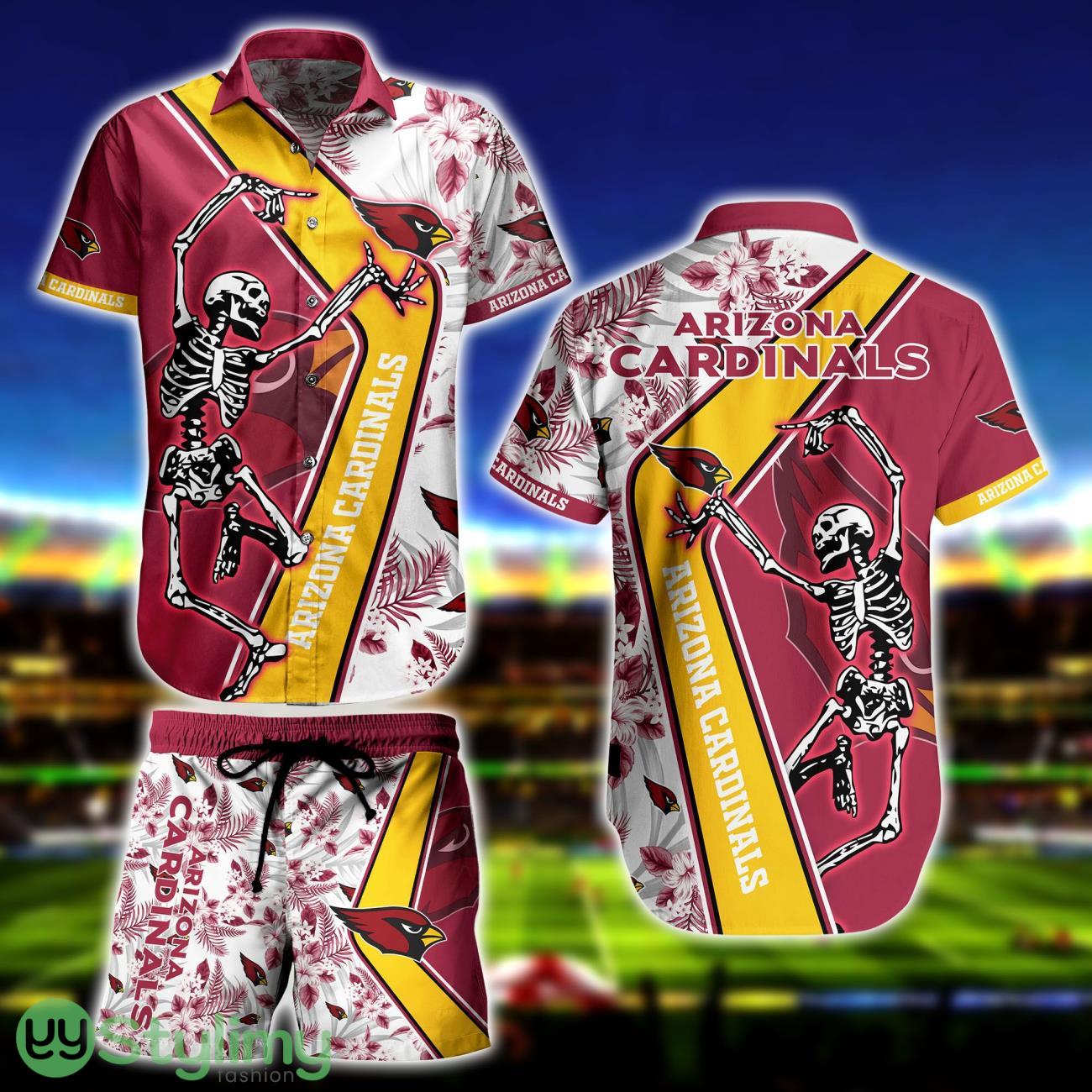 Arizona cardinals skeleton dance 3D Hawaiian Shirt New Summer For Football NFL Fans 1 Arizona cardinals skeleton dance 3D Hawaiian Shirt New Summer For Football NFL Fans Product Photo 1