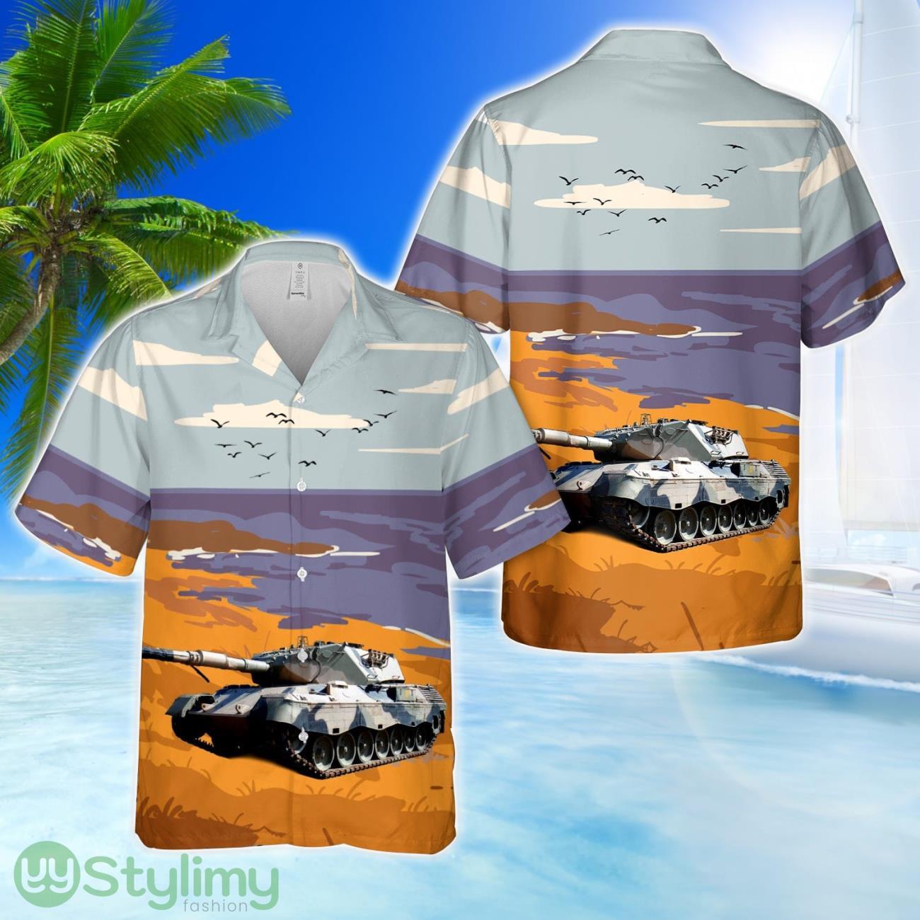 Australian Army Leopard AS1 Tank Hawaiian Shirt ykw 1 Australian Army Leopard AS1 Tank Hawaiian Shirt ykw Product Photo 1