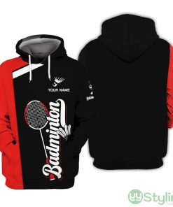 Badminton Personalized Name All Over Printed 3D Hoodie Gift For Badminton Lovers Product Photo 1