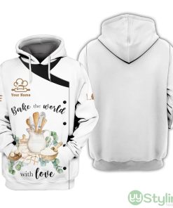 Baker The World Custom Name All Over Printed 3D Hoodie Personalized Gifts For Bakers Product Photo 1