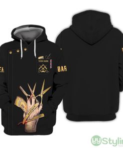 Barber Hoodie Custom Barber Shop Hoodie Black Barber Uniform Product Photo 1