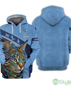 Beautiful Cat Custom Name All Over Printed 3D Hoodie Special Gift For Cat Lovers Product Photo 1